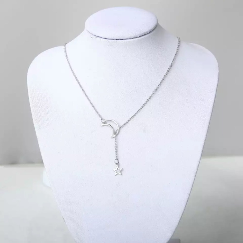 🔴5/$15🔴CLEARANCE Silver Moon Dainty Choker NEW - Picture 6 of 12